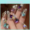 Premium Wearable Nail Art Sticker With High Quality Flashing Diamonds For Ladies