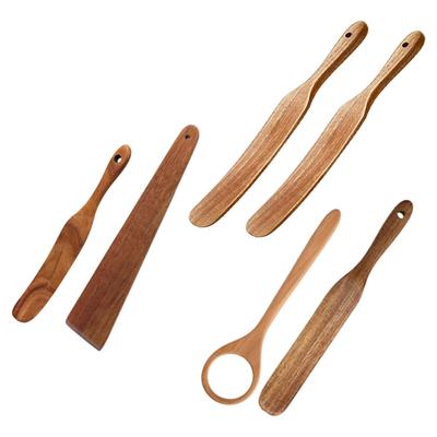 Brotspatel Holz Erreichen Boden Küche Schmaler Spurtle für Hefe Fermentationsmittel Braten Servieren Wenden Rühren