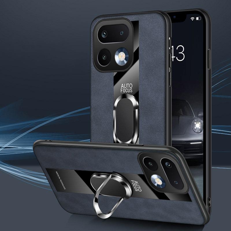 For Realme 16 Pro Case Business Magnetic Ring Holder Shockproof sheepskin Leather Soft Silicone Fashion for Realme 16 Pro Plus Back Cover