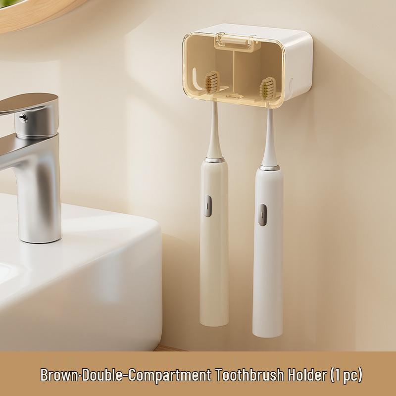 2025 Dustproof Wall-Mounted Toothbrush Holder for Electric Brushes