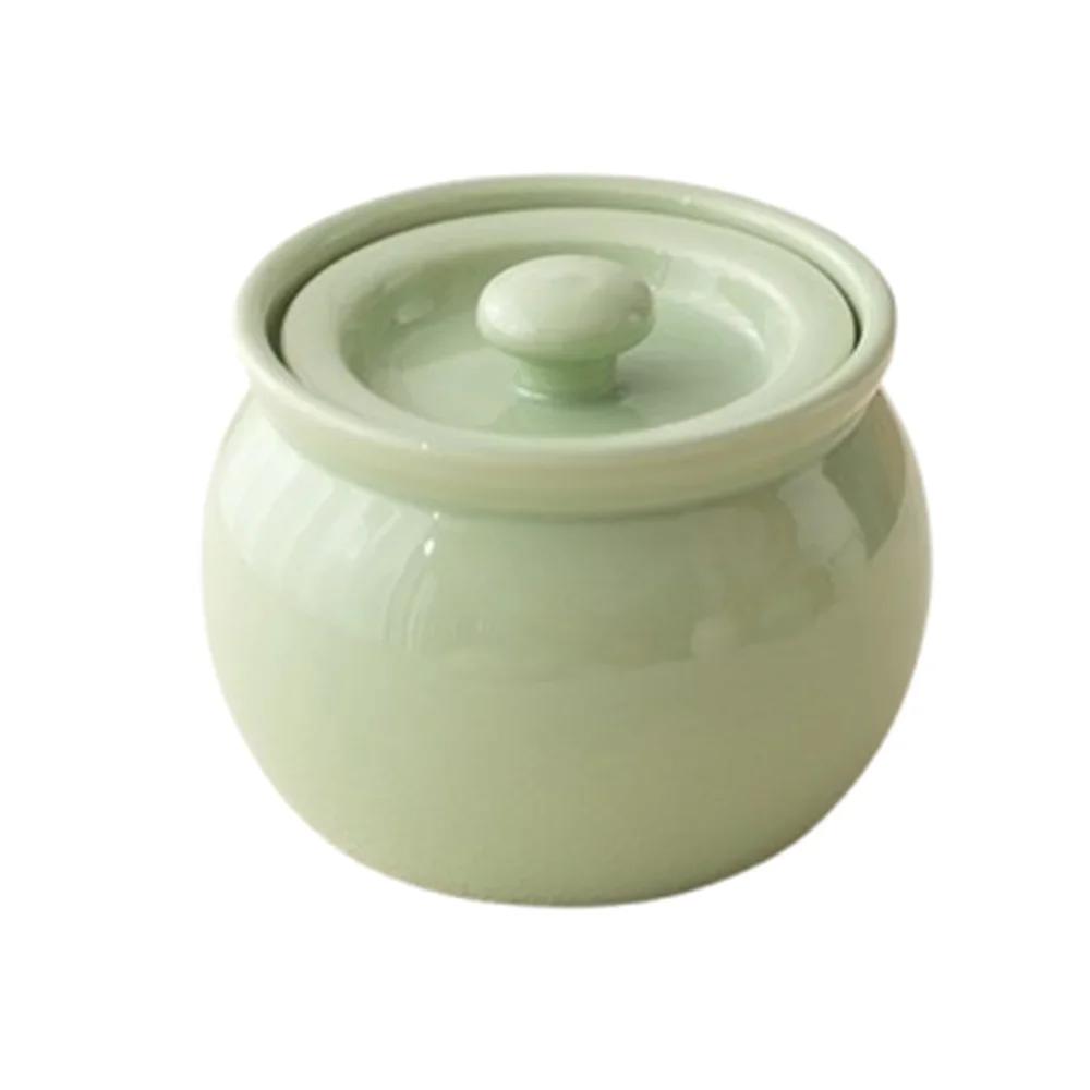 1pc/4pcs High quality household 400ml thick large capacity ceramic stew pot with lid stew pot heat-resistant ceramic steamer