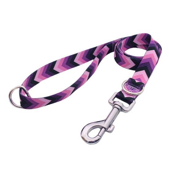 

Насадка с двойной пряжкой D, регулируемая длина, удобный поводок для прогулок и тренировок для домашних животных светло-фиолетовый