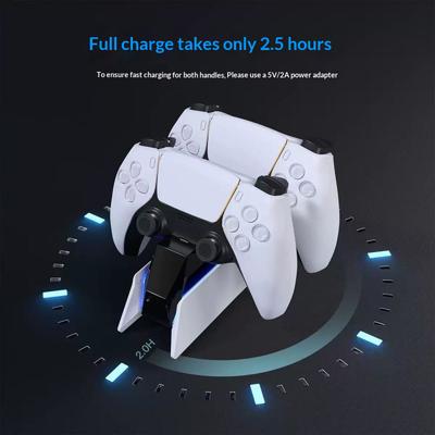 For PS5 Type-C DualSense Charging Station Dual Charging Dock Charger Stand for PlayStation 5 DualSense Wireless Game Controller