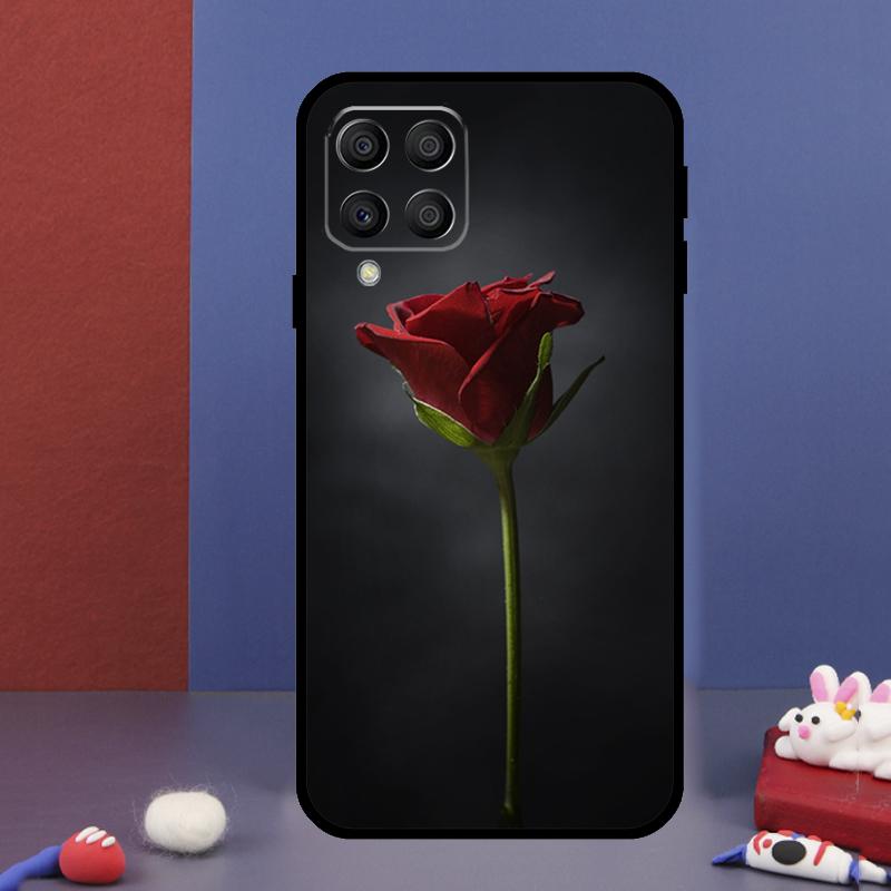 Red Rose Flower For Samsung Galaxy M33 M13 M23 M53 M15 M55 M31 M51 M14 M34 M54 M20 M30s M32 M52 Phone Case