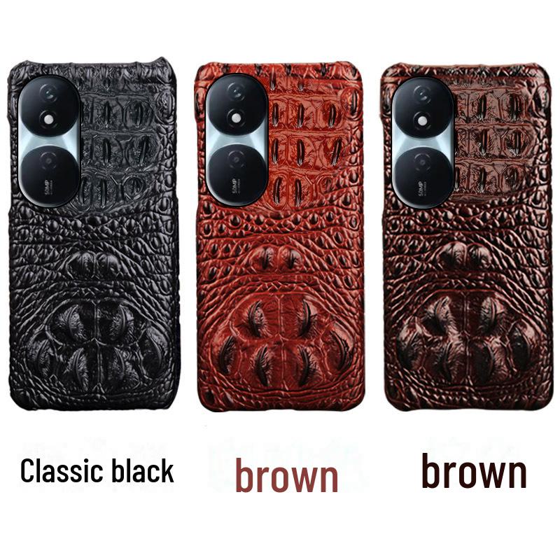 Honor Play 50 Plus Cowhide Crocodile Pattern Leather Protective Case