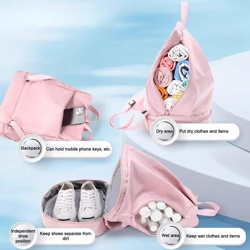 Tragbar für draußen Nasse und trockene Trennung Schwimmtasche Wasserdicht Strandaufbewahrung Sport Fitness Rucksack Schwimmtasche Herren und Damen