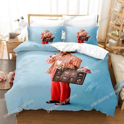 Set Biancheria da Letto Bad Bunny Stampato 3D Adatto per Camera da Letto Copripiumino con Federe Tessili per la Casa per Bambini