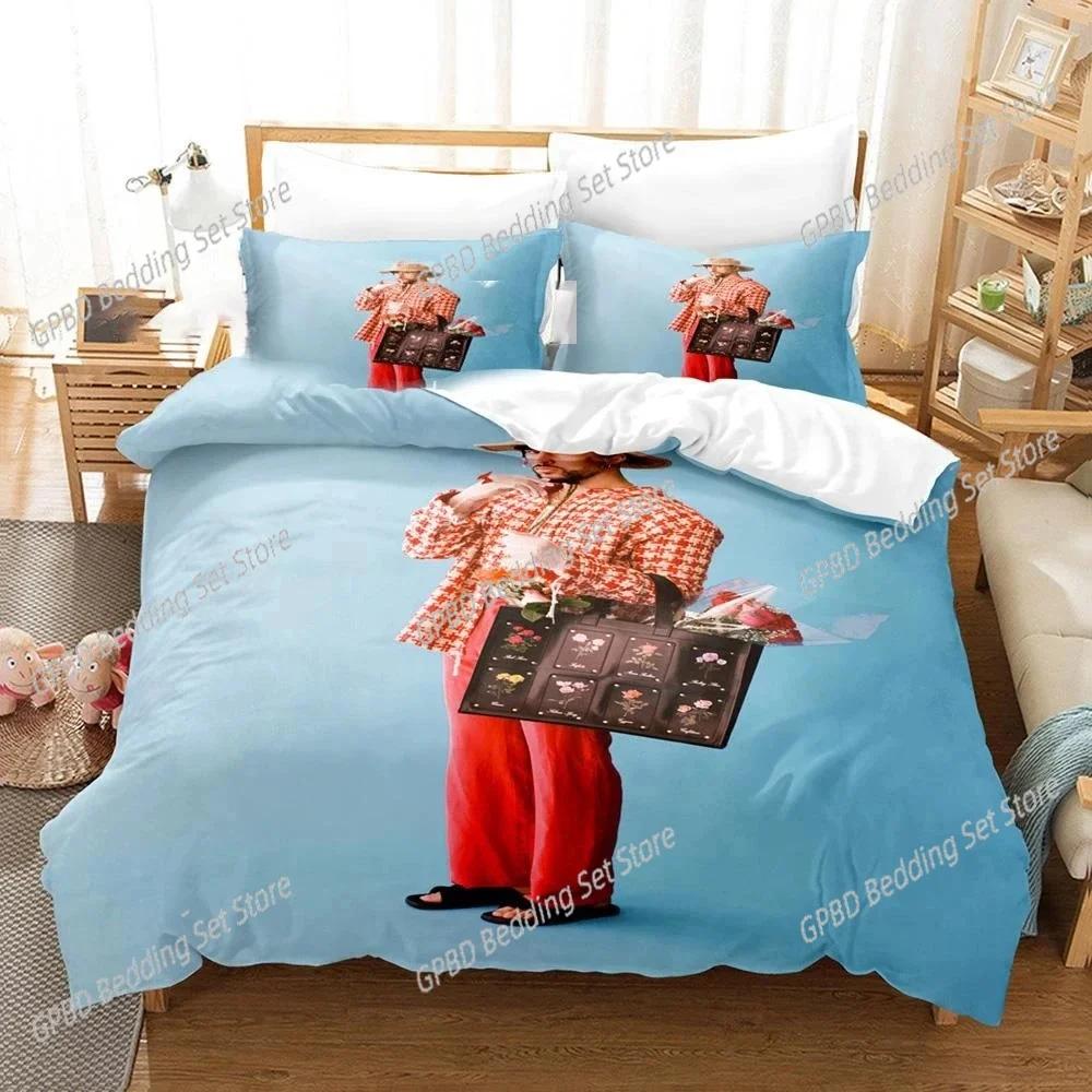 

3D Print Bad Buny Beding Set 3D Printed Suitable for Bedrom Soft with Soft Fabric Duvet Cover Set With Pilowcases Children Kids Home Textile 100*200cm Single