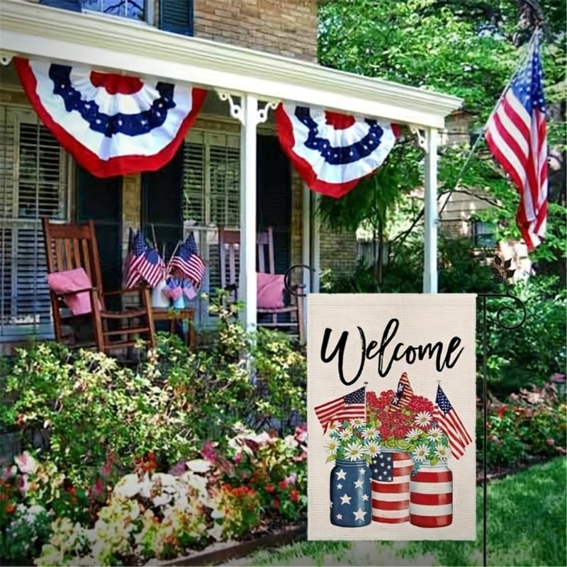 American Garden Flag Independence Memorial Day Yard Flag Outdoor Decorations