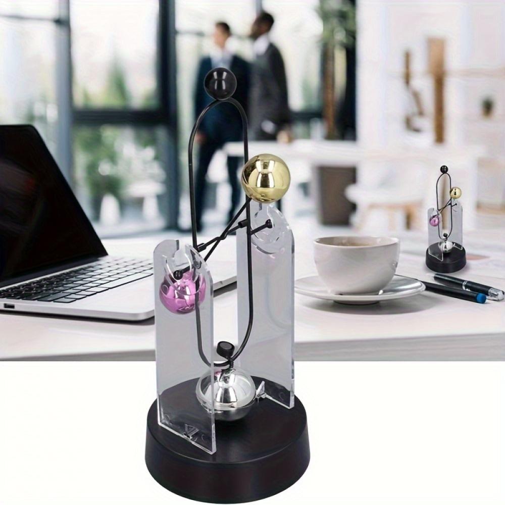 Perpetual Motion Machine Electronic Swing Balance Balls Model Art Craft Decoration Office Desk Science Ornament Home Decor Gift