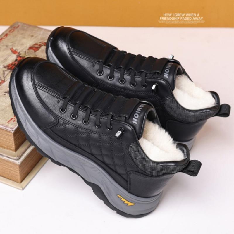 Winter Plush Thickened Cotton Shoes Men's Snow Boots High-top Trend Casual Plush Warm and Comfortable Men's Shoes