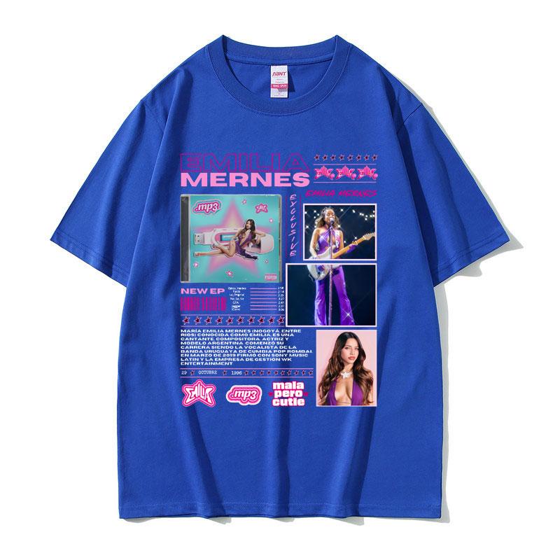 Singer Emilia Mernes MP3 Graphic T Shirts Men Women Fashion Harajuku Oversized T-shirts Men's Summer Cotton Short Sleeve T-shirt