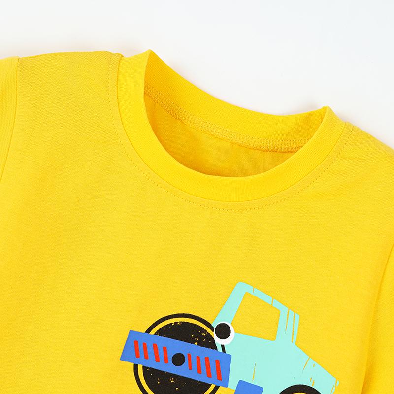 Little Maven Kids Clothes Baby Boys 2026 New Summer Korean Children's Clothes Children's Clothing Cartoon Excavators T-shirts