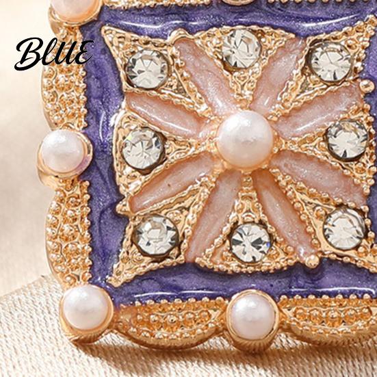 Decorative Lapel Pin Women Brooch Imitation Pearls Enamel Glaze Flower