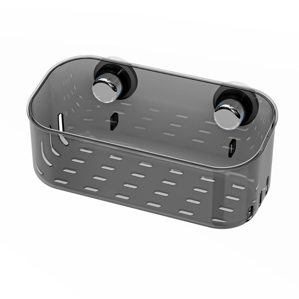 Hollowed Suction Cup Sponge Holder Detachable Kitchen Sink Organizer  Cleaning Supplies Storage