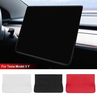 Housse de protection pour écran de navigation de console centrale de voiture, pare-soleil, étui anti-poussière, accessoires intérieurs pour Tesla Model 3 Y