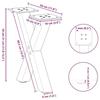 VidaXL Coffee Table Legs In X-Shape, 2 Pieces, Black, 30 X (30-31) Cm, Steel 4012868