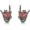 1Pc/4Pc Creative Fashion Easter Halloween Palm Love Earrings Skull Angel Wings Earrings