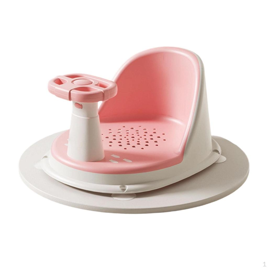 Baby Bath Seat Support Chair Stability with Suction Cups Sit up Bathing khaki