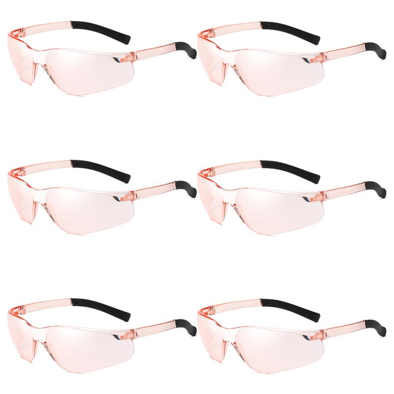 

KAMMPT 6 Pairs Per Set Rimless Sunglasses Men 2024 New in Wrapped Round Outdoor Shades Women Trendy Design Sports Sun Glasses as pciture shows
