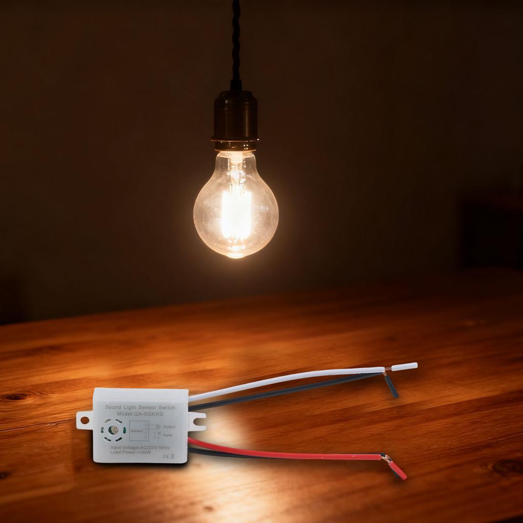 Auto On Off Switch 220V Sensor Switch Semi-Outdoor Areas Wide Compatibility Delay Shut-Off Function Fire Retardant Material