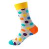 Hundreds Fashion Business Men 100% Cotton Happy Lattice Socks Unisex Boys Combed Hip Hop Street Skateboard Funny High Sox Set