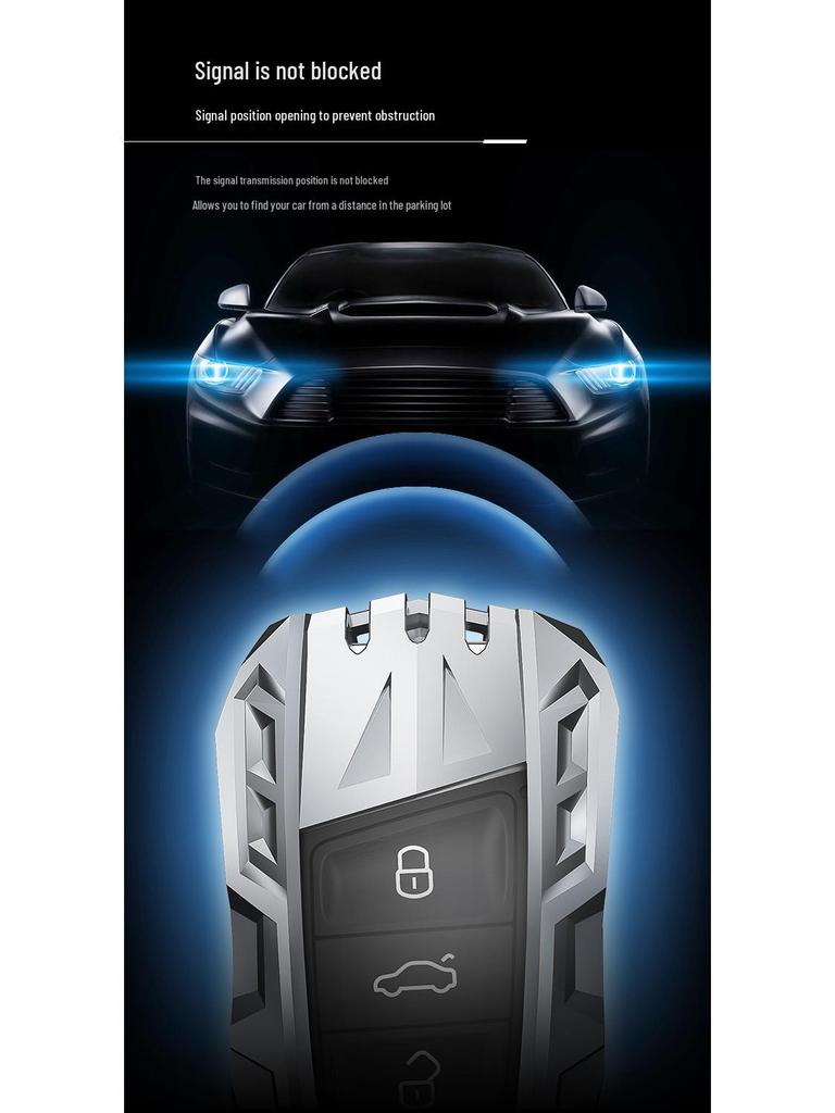 Volkswagen Sagitar, Passat, Jetta, Tiguan Metal Alloy Car Key Protective Case