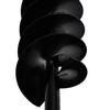 Vidaxl Handheld Auger, 100 Mm, Double Helix, Steel, Black