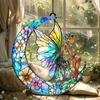 Sonnenfänger Acryl Buntglas-Effekt Schmetterling/Libelle/Fee Ornament Fensterhänger Dekor Feiertagsgeschenk für Frauen Mama Oma