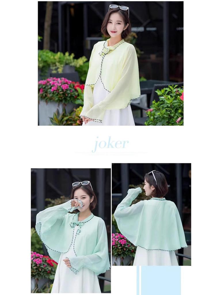 Lightweight Chiffon UV Protection Shawl for Summer Outdoor Activities