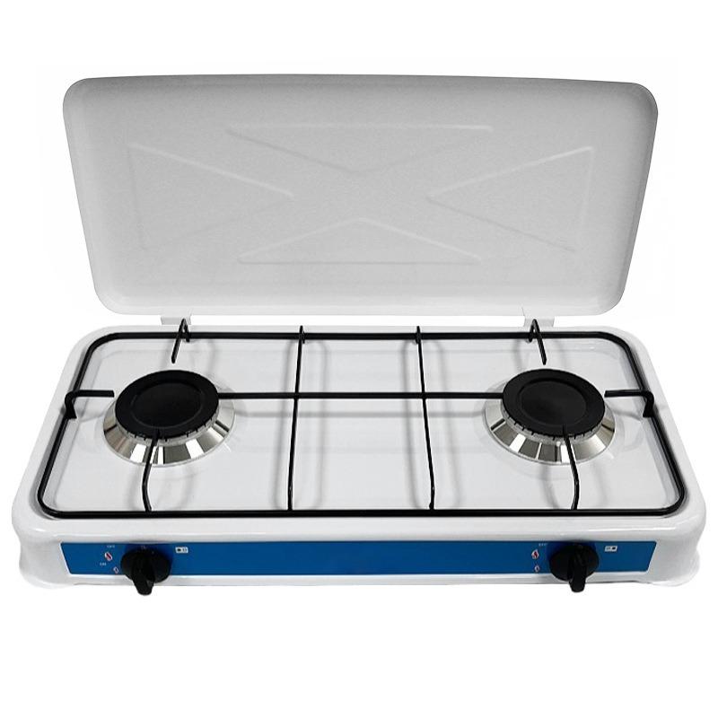 

Газовая плита с двумя горелками, портативная походная газовая плита, складная жаровня, принадлежности для кемпинга, походов, аксессуары для отдыха на природе белый