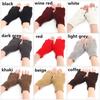 Women Girls Elastic Candy Color Arm Warmers Fingerless  Mittens Thick Warm Knitted Gloves