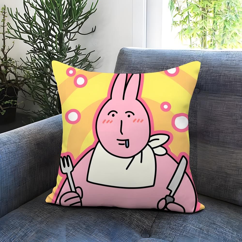 popular my friend rabbit Cushion Cover Comfortable Reversible Pillow Cover Ideal for Car Sofa Bedroom & Beyond