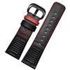 28mm Echtes Leder Schwarz Weiß Orange Rot Blau Nähte Armband Uhrenarmband Schlaufen Für SevenFriday Armband P1 P2 P3 Serie Schnalle