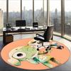 Keroro (5) Round Office Rug Decorative Floor Rug for Office Bedroom Living Room and Home Space