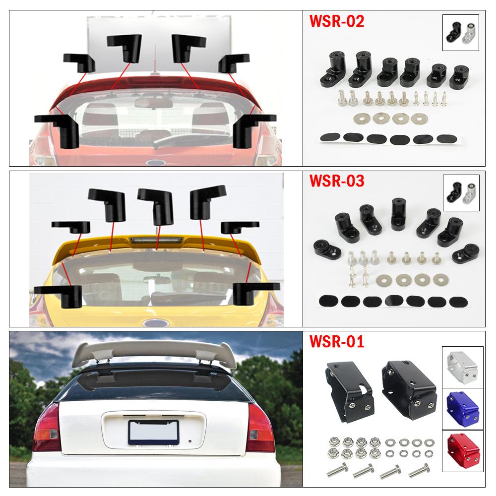 FREE SHIPPING - For 13-on Ford Focus ST Billet T-6061 Anodized Aluminum Bolt-on Rear Wing Spoiler Hatch Riser Lift