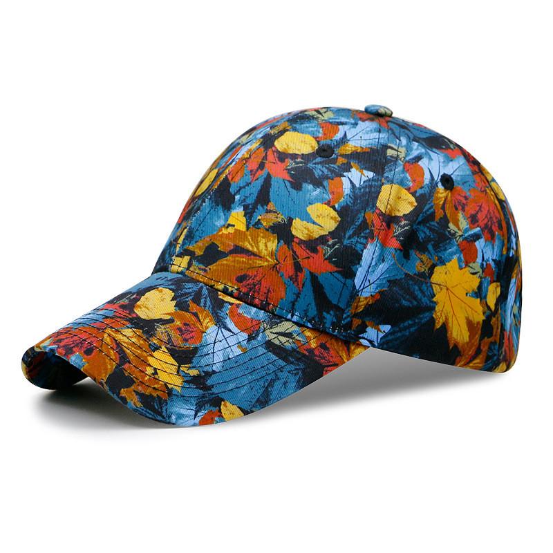 Spring Autumn Fashion Maple Leaf Embroidered Baseball Hat With Wide Brim Sunshade