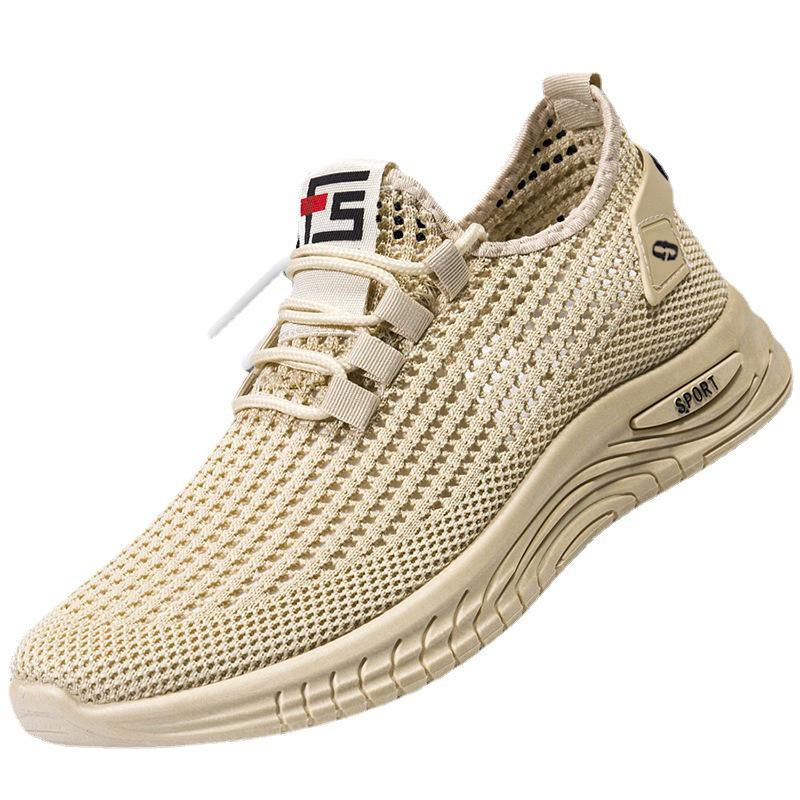 Herren Sommer Atmungsaktives Mesh Slipper Koreanischer Stil Flyknit Schuhe