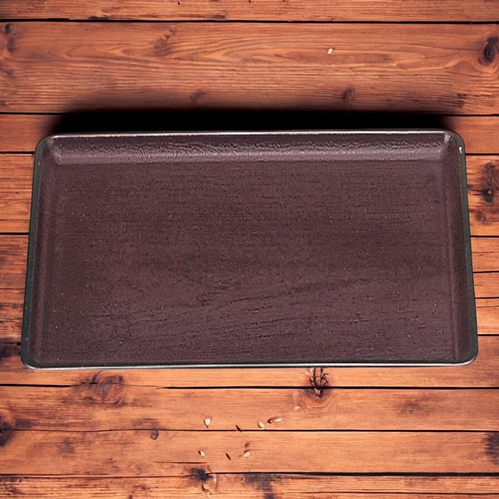 Paulownia Wood Kaiseki Tray Shintame Lacquerware Made in Japan J-kitchens 1-shaku (Tray) (ABS Resin), Non-Slip, 33cm,