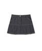 9999 Archive Linking Pleated Denim Skirt