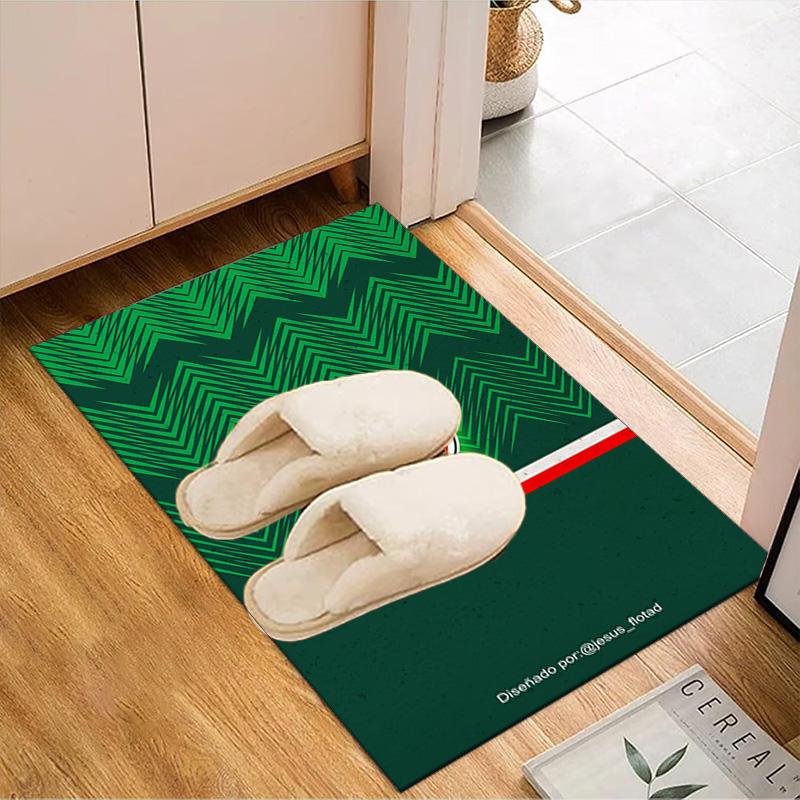 Mexico Football Crest Rug Game Carpet, Floor Mat for Bedroom Living Room Entryway Rug, Home Decor Idea Gift for Christmas birthday