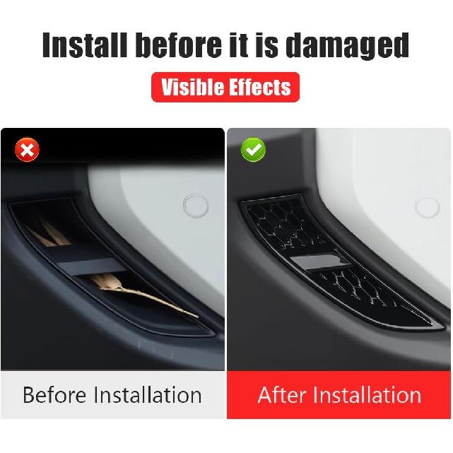 Front Fog Lamp Inlet Cover for 2024 2025 Toyota Land Cruiser 250 1958 Prado LC250 J250 Exterior Fog Lamp Guard Cover Anti Clogging Intercepting