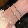 Bracciale Fiore Francese Lusso Leggero Design di Nicchia Bracciale Zircone Lucido Gioielli Donna