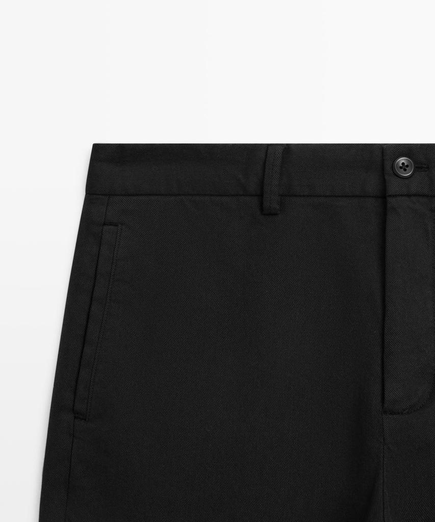 Masimodutti Tapered Fit Linen Pants