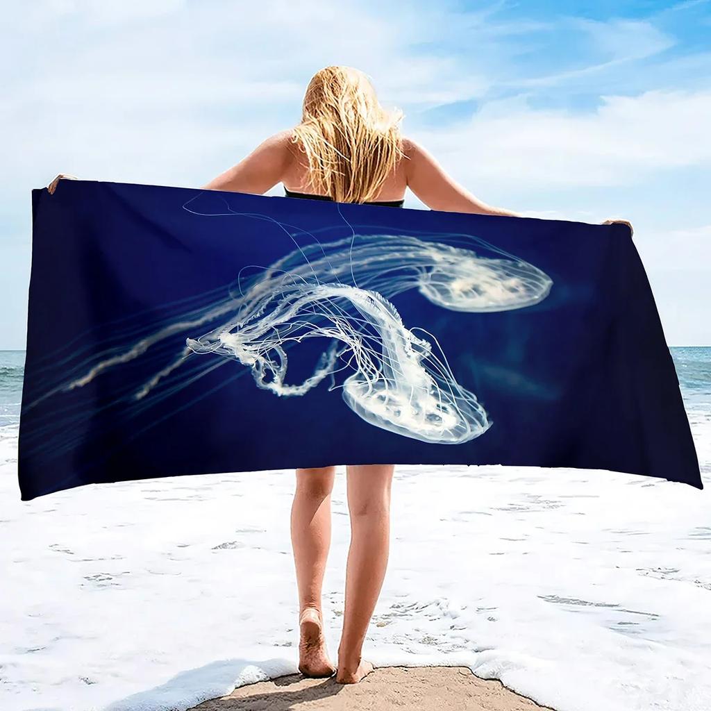 Asciugamano da Spiaggia Senza Sabbia Medusa Asciugatura Rapida Assorbente Coperta da Nuoto Leggero Compatto Accessori da Spiaggia per Viaggi Piscina Yoga
