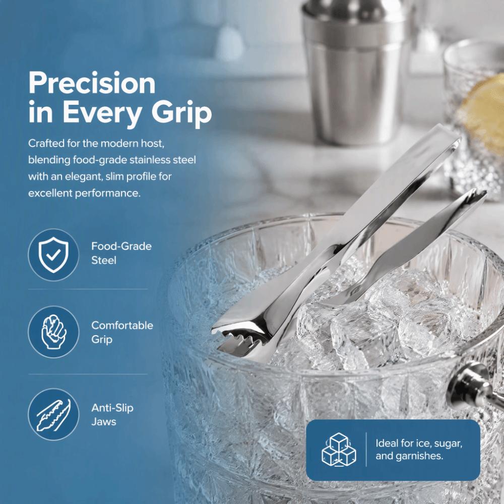Thicken Design Ice Tongs Silver Black Kitchen Serving Tongs Sugar Tongs  Home Kitchen Coffee Bar