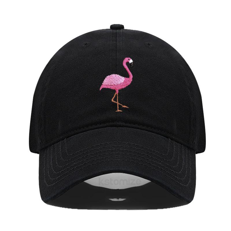 Animal Embroidery Flamingo Baseball Caps For Men Women Retro Soft Washed Cotton Dad Hat Snapback Cap Dropshipping