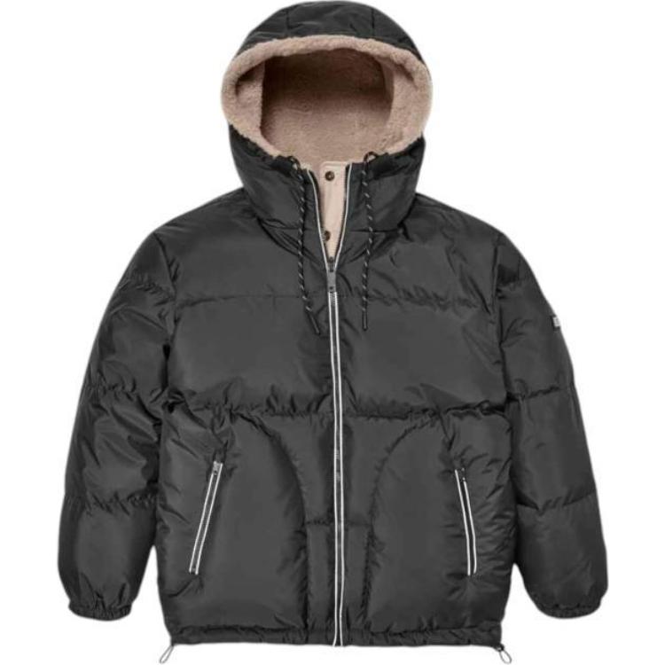 UGG Reversible Solid Color Zip-Up Long Sleeve Jacket Women jackets Black 1158699-BKP