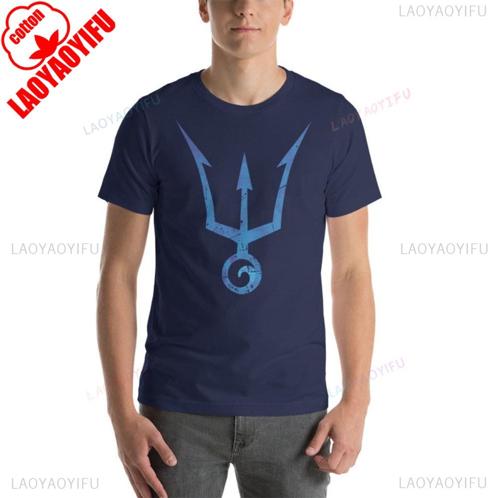 Poseidon Trident Tshirt Greek God Mythology Shirt Classics Trishula Graphic Printed Tshirt Simple Casual Men Daily Life Cool T