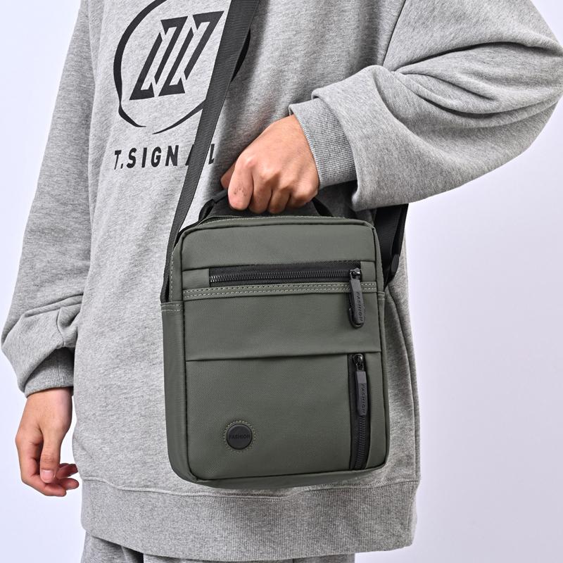 Men's Crossbody Bag - Multi-Compartment Business Shoulder Bag with Adjustable Strap, Compact Design for Travel & Everyday Use